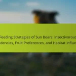 Feeding Strategies of Sun Bears: Insectivorous Tendencies, Fruit Preferences, and Habitat Influence