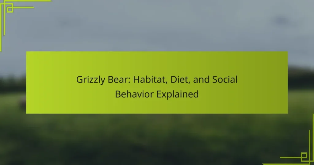 Grizzly Bear: Habitat, Diet, and Social Behavior Explained