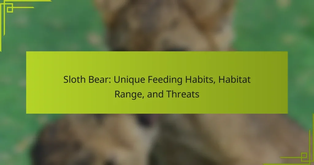 Sloth Bear: Unique Feeding Habits, Habitat Range, and Threats