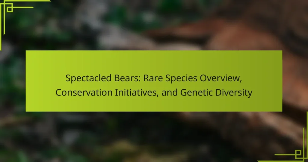 Spectacled Bears: Rare Species Overview, Conservation Initiatives, and Genetic Diversity