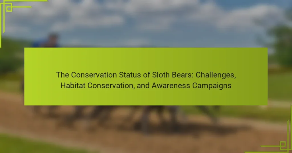 The Conservation Status of Sloth Bears: Challenges, Habitat Conservation, and Awareness Campaigns