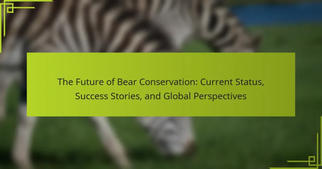 The Future of Bear Conservation: Current Status, Success Stories, and Global Perspectives