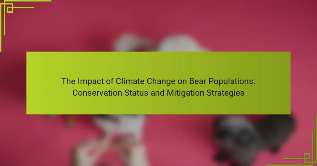 The Impact of Climate Change on Bear Populations: Conservation Status and Mitigation Strategies