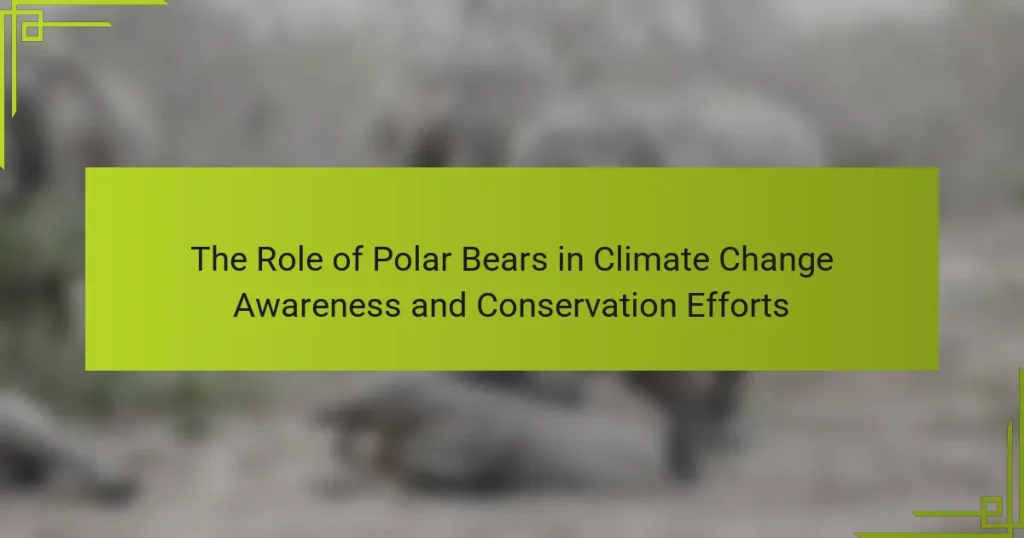 The Role of Polar Bears in Climate Change Awareness and Conservation Efforts
