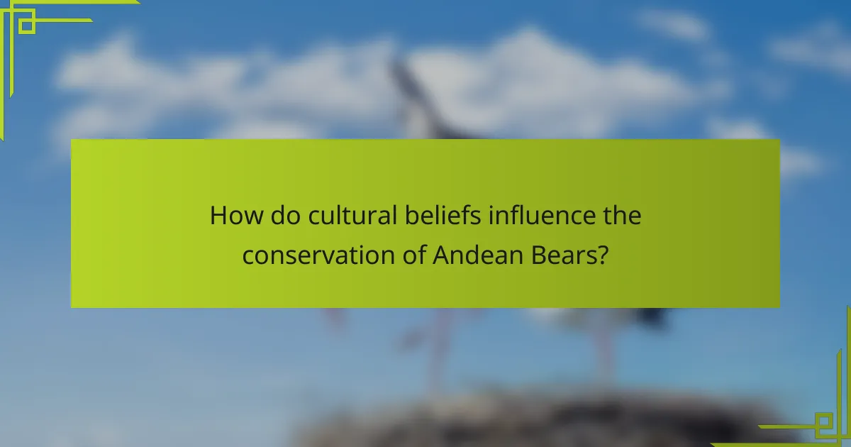 How do cultural beliefs influence the conservation of Andean Bears?